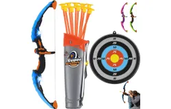 ToyVelt  Bow and Arrow Set 6 Suction Cup Arrows&comma; Target & Quiver&comma; 3 -12 Years Old Pink