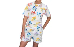 Abril Flores Mil Girls Short Sleeve T-Shirts In Tulips