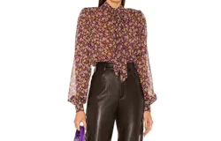 Ronny Kobo Demi Top In Rhubarb&sol;orchid Multi