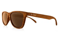 Far Out Sunglasses Wood Grain Polarized Premiums Black Lens In Brown