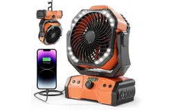 Portable Camping Fan&comma; Household Fans，Personal Fans-Orange