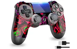 for PS-4 Wireless Controller 600mAh Long-Time-Play Joystick Dual Vibration&sol;Touchpad&sol;Audio Port&sol;Six-Axis Motion Control Compatible with Slim&sol;Pro Console&lpar;Fantasy&rpar;" Gamepad