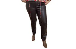 Judy Blue High Waist Faux Leather Straight Leg Pant - Reg&sol;curvy In Espresso