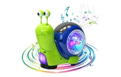 2025 Glowing Snail Toys Electric Baby Crawling Toys&comma; Snail Music Toys&comma; For Babies&comma; Toddlers&comma; with Glowing Music and Walking&comma; Dancing Crawling Snail Baby Toys&comma; Family Interactive Sensory Toys