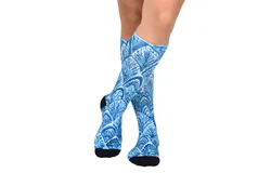 Blue Dream Pattern CoolMax Socks&comma; Eco-Friendly Colorful Crew Socks Collection for Men & Women