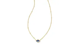 Kendra Scott Women&apos;s Mini Abbie Satellite Short Pendant Necklace In Navy Abalone