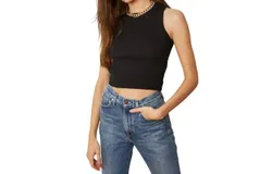 Sawyer Crop Sweater In Black
