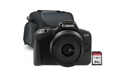 Canon EOS R50 Mirrorless Camera &lpar;Black&rpar; &plus; Canon RF-S 18-45mm f&sol;4&period;5-6&period;3 IS STM Lens &plus; BePro BC-2 Case &lpar;Medium&rpar; &plus; Transcend 64GB 300S SDXC Class 10 Memory Card