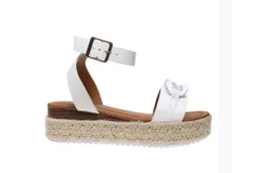 Pierre Dumas Park Stroll Sandals In White