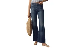 Askk Ny Geek Crop Flare Jeans In Auburn