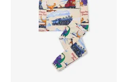 Books To Bed Boy&apos;s Steam Train Dream Train Pajamas In Cream