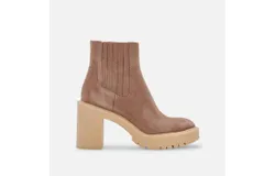 Dolce Vita Caster H2O Booties Suede In Mushroom
