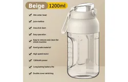 Juicing cup tons tons cup wireless large capacity portable home juicer multi-function electric fruit juice machine- Ten-blade head&rsqb; Model A Milk White-1200ml  Single Cup &plus; Juice Lid