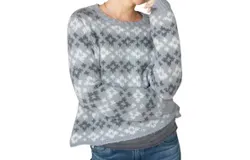 Wooden Ships Shrunken Fair Isle Sweater In Sterling Multi