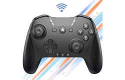 Bluetooth Controller for Switch&sol;Mac&sol;PC&sol;Steam&sol;Mobile&sol;iOS&sol;Android&sol;&sol;TV&sol;iPad&sol;Table&sol;Apple Arcade MFi Games&comma; Switch Pro Controller Wireless with Adjustable Dual Sport&comma; Turbo&comma; Macro&comma; 6-Axis&comma; Wake-on-Black
