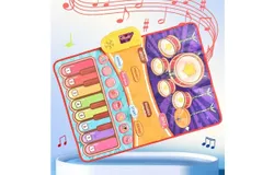 Children&apos;s 2-in-1 Multifunctional Jazz Drum Piano Music Mat Educational Dance Mat Toy