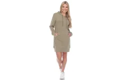 White Mark Women&apos;s Hoodie Sweatshirt Dress Green Xlarge