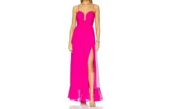 Line And Dot Dorsay Maxi Dress In Pink
