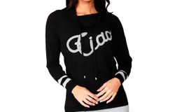 Angel Ciao Crew Neck Sweater In Black&sol;gray