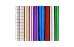 Holographic Glitter Adhesive Craft Vinyl 30&period;5x30&period;5cm&sol;12x12In 7 Assorted Colors with 2 Pieces of Transfer Film Compatible with Cricut Silhouette Cameo Decals Signs Home Decoration DIY Crafts