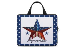4th of July Independence Day Laptop Bag Women Man 10 12 13 15 17 Inch Office Notebook Travel Computer Handbag Waterproof Bag Notebook Cover