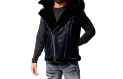 Jordan Craig Men&apos;s Denali Shearling Vest In Black