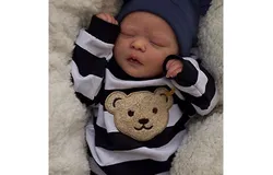 Realistic Reborn Baby Dolls&comma; 46cm Lifelike Newborn Baby Doll boy&comma; Full Vinyl Body Poseable Real Baby Dolls with Accessories&comma; Gift Set for Kids Age 3&plus;