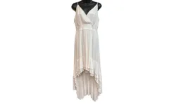 Fashion On Earth Women&apos;s Lace Trim High Low Dress In Blush