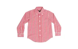 Pedal Boys Button Down Checked Shirt In Red &sol; White Check