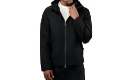 Lee Men&apos;s Hooded Woven Jacket In Black