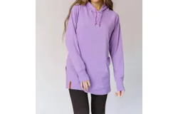 Ampersand Ave Sideslit Hoodie In Bright Lilac