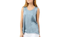 Go By Go Silk Go Tee In Chambray