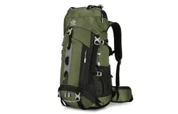 Waterproof Backpacking Mountaineering Backpack 60L Hiking Backpack Large Capacity Camping Backpack