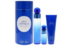 360 Very Blue by Perry Ellis for Men - 3 Pc Gift Set 3&period;4oz EDT Spray&comma; 0&period;25oz EDT Spray&comma; 3oz Shower Gel