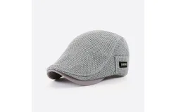 Men&apos;s Adjustable Newsboy Hat Beret Hat -Gray