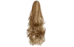 FELENDY Ponytail Extension Claw ，20"，Ash Blonde Mix Ginger Brown-C