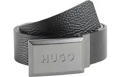 Hugo Boss Men&apos;s Garlond Pebbled Leather Belt&comma; Black