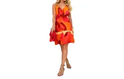 Artecor Sunset Mini Dress In Red