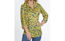 Multiples Animal Print Woven Shirt In Multi