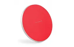 Fast Charge Qi Wireless Charging Pad&comma; Wireless Charger for iPhone 11 Pro&sol;11&sol;XS&sol;XR&sol;X&sol;8&comma; Samsung Galaxy S10&sol;9&sol;8&sol;7&sol;6&comma; USB Cable Included&comma; LED Indicator Light&comma; Active Cooling &lpar;Red&rpar;
