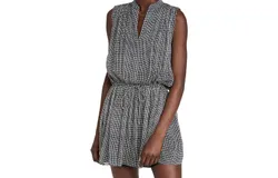 rag & bone Women&apos;s Carly Printed Dress&comma; Black&sol;White