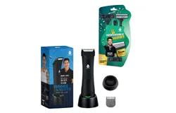 Mario Lopez Wireless Body Hair Trimmer & Shaver and Mario Lopez Disposable Razors - 3 Blade Shaving Surface Technology