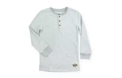 Appaman Kid&apos;s Craftsman Thermal Henley Shirt In Cool Grey