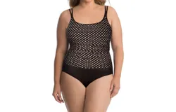 Miraclesuit Spot On Fauxkini One Piece Swimsuit - Plus In Black&sol; White