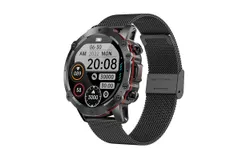 Smart Watch Fitness Tracker for Men and Women &lpar;Making&sol;Answering Calls&rpar; 1&period;43 Inch Touch Screen Bluetooth Smart Watch Waterproof Outdoor Digital Sports Sleep Heart Rate Monitor &lpar;Black Mesh Steel Strap&rpar;