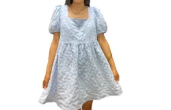 Kori Bella Floral Babydoll Dress In Blue