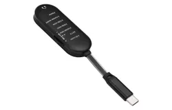 Muslady SK7 Portable Phone Sound Card Voice Changer 7 Sound Effects Type-C Plug with Earphone for Live Streaming Online Karaoke Video Recording Game Playing