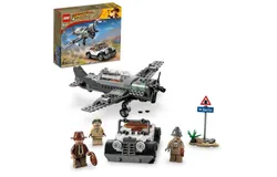LEGO Indiana Jones and the Last Crusade Fighter Plane Chase 77012 Building Set&comma; Featuring a Buildable Car Airplane Toy&comma; 3 Minifigures Including Jones&comma; Birthday Gift for Kids 8-12 Years Old