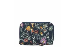 Vera Bradley Zip-Around Wallet In Fresh-Cut Floral Green