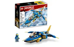 LEGO NINJAGO Jay’s Lightning Jet EVO 71784&comma; Upgradable Toy Plane&comma; Ninja Airplane Building Set&comma; Collectible Birthday Gift Idea for Grandchildren&comma; Kids&comma; Boys and Girls Ages 7 and Up